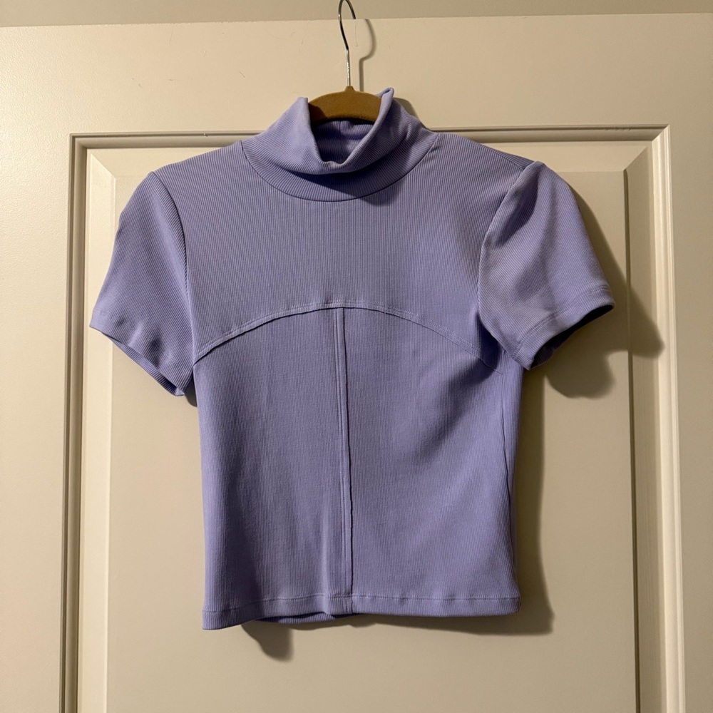 Wilfred crop mock neck top